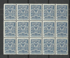 Russia Russland 1908 Michel 68 I A A As 15-block MNH - Nuevos