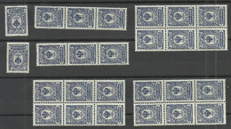 Russland Russia 1911 Michel 69 I A B MNH (First Printing /Erstauflagen) Small Lot Of 26 Stamps - Neufs