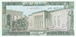 Lebanon #62d, 5 Livres 1986 Issue Banknote - Liban