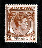 97 BCx Penang 1949 Scott 6 Mnh** ( All Offers 20% Off! ) - Penang