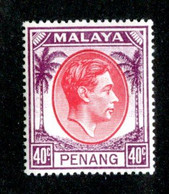 104 BCx Penang 1949 Scott 18 Mnh** ( All Offers 20% Off! ) - Penang