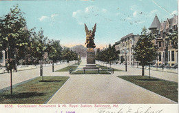 Confederate Monument & Mount Royal Station, Baltimore, Maryland - Baltimore