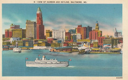 View Of Harbor And Skyline, Baltimore, Maryland - Baltimore