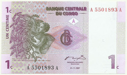 Congo Democratic Republic - 1 Centime - 01.11.1997 - Pick 80 - Unc. - République Démocratique Du Congo & Zaïre