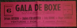 Affiche Bandeau - Gala De BOXE à Montluçon (03) - Années 1950 - VENTURINI Contre PION, DIONNE Contre DUBREUIL - Andere & Zonder Classificatie