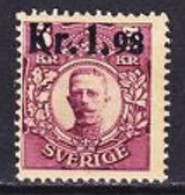 1917. Sweden. King Gustav V. Overpr. MH. Mi. Nr. 107 - Unused Stamps