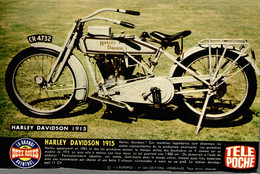Fiche Technique D'une Harley Davidson 1915, Découpée Dans Télé Poche - Motos