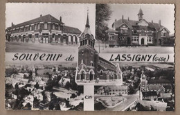 CPSM 60 - LASSIGNY - SOUVENIR DE - TB CP Multivue Dont Vue Générale , Centre , Restaurant Etc... 1958 - Lassigny