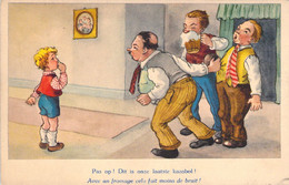 HUMOUR - Illustration Non Signée - Avec Un Fromage Cela Fait Moins De Bruit - Carte Postale Ancienne - Humour