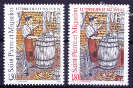 Saint Pierre And Miquelon 1995 MNH 2v, Cooper And Tools Metalworking - Minéraux