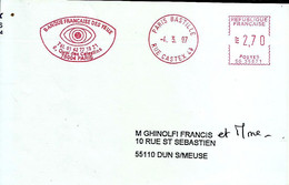 Lettre  EMA Satas Sg 1997 Banque Francaise Des Yeux Medecine  Metier   75 Paris A88/39 - Secourisme