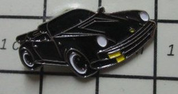 414a Pin's Pins / Beau Et Rare / AUTOMOBILES / PORSCHE 911 NOIRE DECAPOTABLE Par EDITIONS ATLAS - Porsche