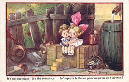 HUMOUR - Illustration Signée FRED SPURGIN - Qu'importe Le Flacon Pourvu L'ivresse - Enfants - Carte Postale Ancienne - Humour