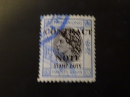 HONG KONG  Contract  Note - Used Stamps
