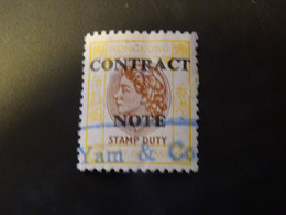 HONG KONG  Contract  Note - Used Stamps