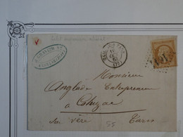 AP19 FRANCE  BELLE  LETTRE  RRR 1863 GAILLAC  A CAHUZAC  +NAP. 10C N°23 VARIETé FILET  ++ PAS COURANT++ - 1862 Napoléon III.