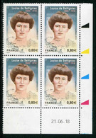 Bloc De 4 Timbres** Gommés De 2018 "0,80 € - LOUISE DE BELTIGNIES" Avec  Date 21 . 06 . 18 - 2010-2019