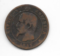 FRANCE - 10 CENTIMES 1855 MA Chien - Second Empire Napoleon III - Tete Nue - 10 Centimes