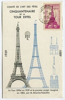 !!! CARTE MAXIMUM TOUR EIFFEL CACHET ARTS ET FETES 1939 - 1930-1939