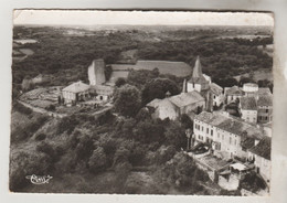 CPSM CASTELNAU RIVIERE BASSE (Hautes Pyrénées) - Vue Aérienne L'Eglise Et La Vieille Tour, Ancien Château Féodal - Castelnau Riviere Basse