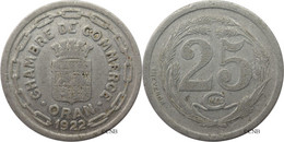 France/Algérie - Monnaies De Nécessité - Oran - Chambre De Commerce - 25 Centimes 1922 - TB+/VF35 - Nec0101 - Monétaires / De Nécessité