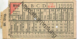 Deutschland - Berlin - BVG - Strassenbahn Fahrschein 1943 - Von / Nach Steglitz - Europe