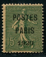 Lot N°A4213 Préoblitérés  N°25 Neuf * Qualité TB - Precancels