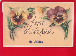 UNE PENSEE DE JALHAY Jolie Carte Illustrée Fleurs - Jalhay