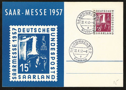 SP CARTE FONDERIE / SAAR MESSE 1957 / DEUTSCHE BUNDESPOST /  THEME MINERAUX / GEMS - Minéraux