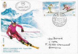 2006 Jeux Olympiques De Turin: FDC De Serbie (Ski Alpin, Biathlon) - Hiver 2006: Torino