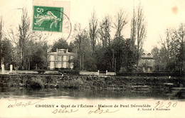 CROISSY SUR SEINE QUAI DE L'ECLUSE MAISON DE PAUL DEROULEDE 1911 - Croissy-sur-Seine