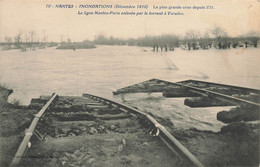 Varades * La Ligne De Chemin De Fer Nantes Paris Enlevée Par Le Torrent * Nantes Inondations * Décembre 1910 * Crue - Varades