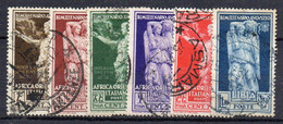 451 149 - AFRICA ORIENTALE 1938 ,  Sassone N. 21/26 Usato. Augusto - Africa Oriental Italiana