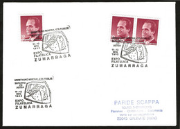 SP ENVELOPPE ESPAGNE / THEME MINERAUX / GEMS / 1995 ZUMARRAGA MINERAL ETA FOSILE - Minéraux