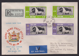 HONG KONG LETTRE FDC DE 1971 ANNEE DU COCHON - Covers & Documents