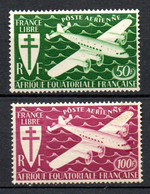 Col33 Colonie AEF Afrique  PA N° 27 & 28  Neuf X MH  Cote : 5,00€ - Nuevos