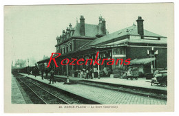 BERCK-PLAGE La Gare CPA France Frankrijk Carte Postale Animee Station Chemin De Der Train A Vapeur Stoomtrein - Berck