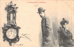 HUMOUR - Le Baromètre Du Ménage - Variable - Carte Postale Ancienne - Humor