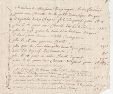 18e Siècle  ? - Facture Signée - 2 Pages - Règne De Louis XV Probable - ... - 1799
