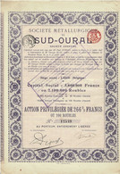 - Titre De 1910 - Société Métallurgique Du Sud-Oural - - Russia