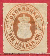 Oldenbourg N°16 0,5g Orange 1862 * - Oldenbourg