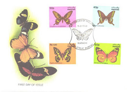 Pakistan:FDC, Butterflies, Butterfly, 1983 - Pakistan