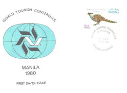 Pakistan:FDC, World Tourism Conference, Manila 1980, Bird - Pakistan