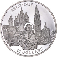 Monnaie, Libéria, 20 Dollars, 2001, Belgium, SPL, Argent - Liberia