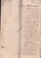 Manuscript - 1703 Inventaris Gravin Anna Th. Daun De Sassenheim, Weduwe Van Claude Nicolas D'Arbergh De Valangin (V2274) - Manuscrits