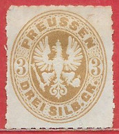 Prusse N°20 3s Bistre 1861-65 (*) - Nuovi