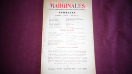 MARGINALES N° 78 Revue Des Idées Et Des Lettres Régionalisme Auteurs Belges Poèmes Poésie Nouvelles Textes Chronique - Belgische Schrijvers