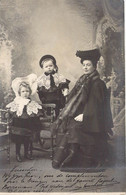 Photographie - Famille - Enfants - Mère Et Fils - Mère Et Fille  - Carte Postale Ancienne - Photographs