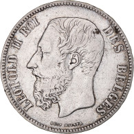 Monnaie, Belgique, Leopold II, 5 Francs, 5 Frank, 1868, Bruxelles, TB+, Argent - 5 Frank