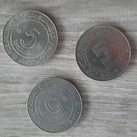 3 Pièces De 5 Dinars - Algérie - - Algérie